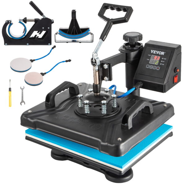 5-in-1 Heat Press Machine | Digital Multifunctional Sublimation T-Shirt Press